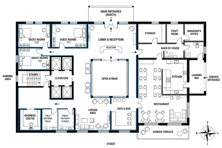 Hotel Floor Plan