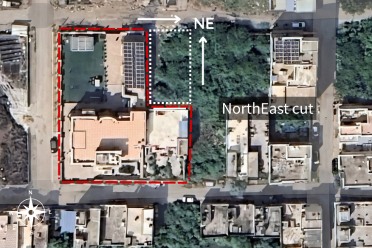 Satellite Map of North-East Cut