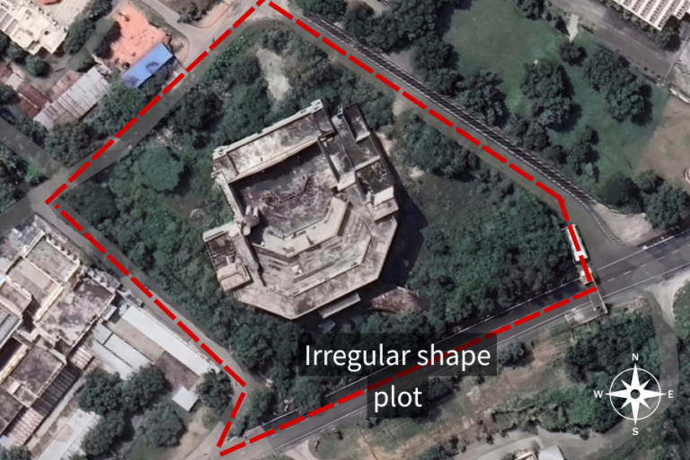 Satellite Map of Irregular Plot Shape