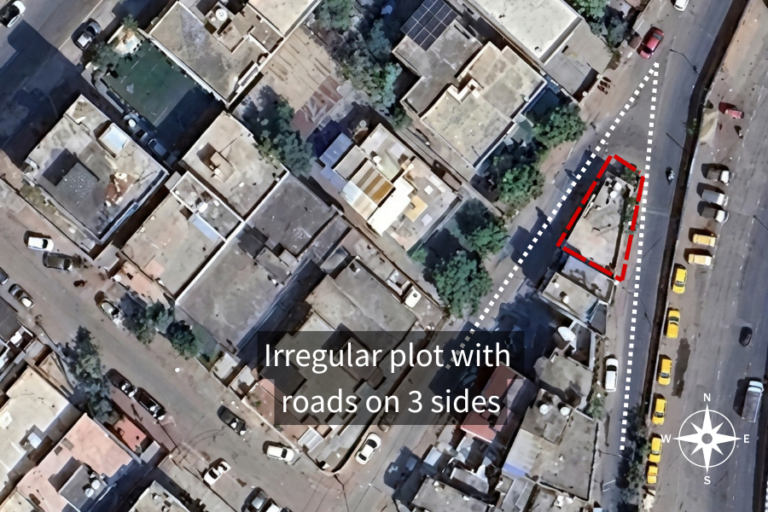 Satellite Map of Irregular Plot
